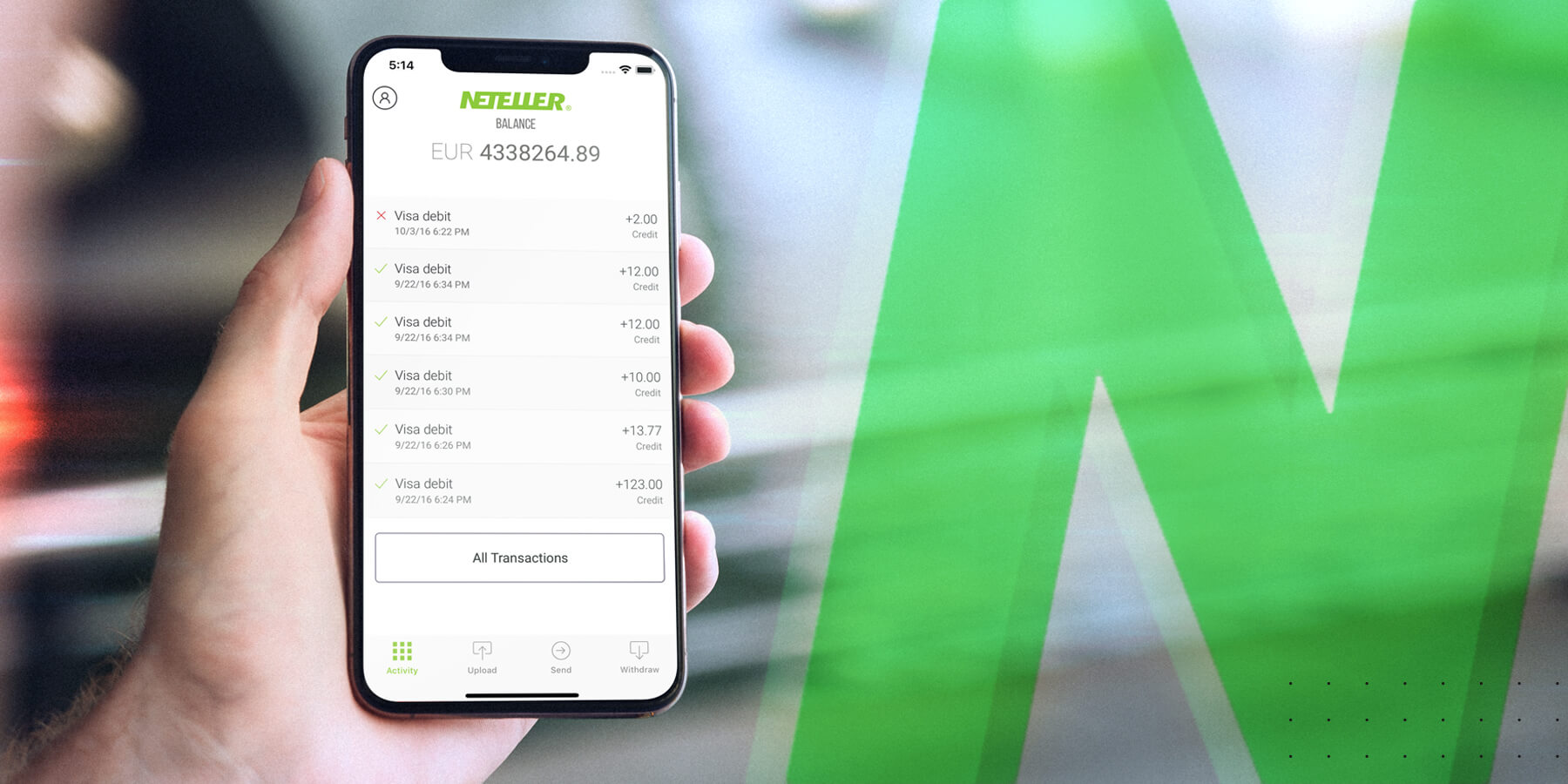 Neteller boosts the app with a brand new look  fresh functions